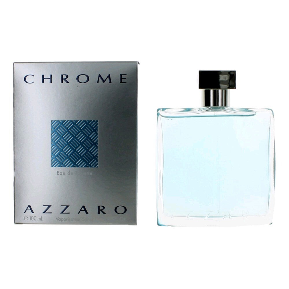 Chrome by Azzaro Eau de Toilette Spray for Men 3.4 oz