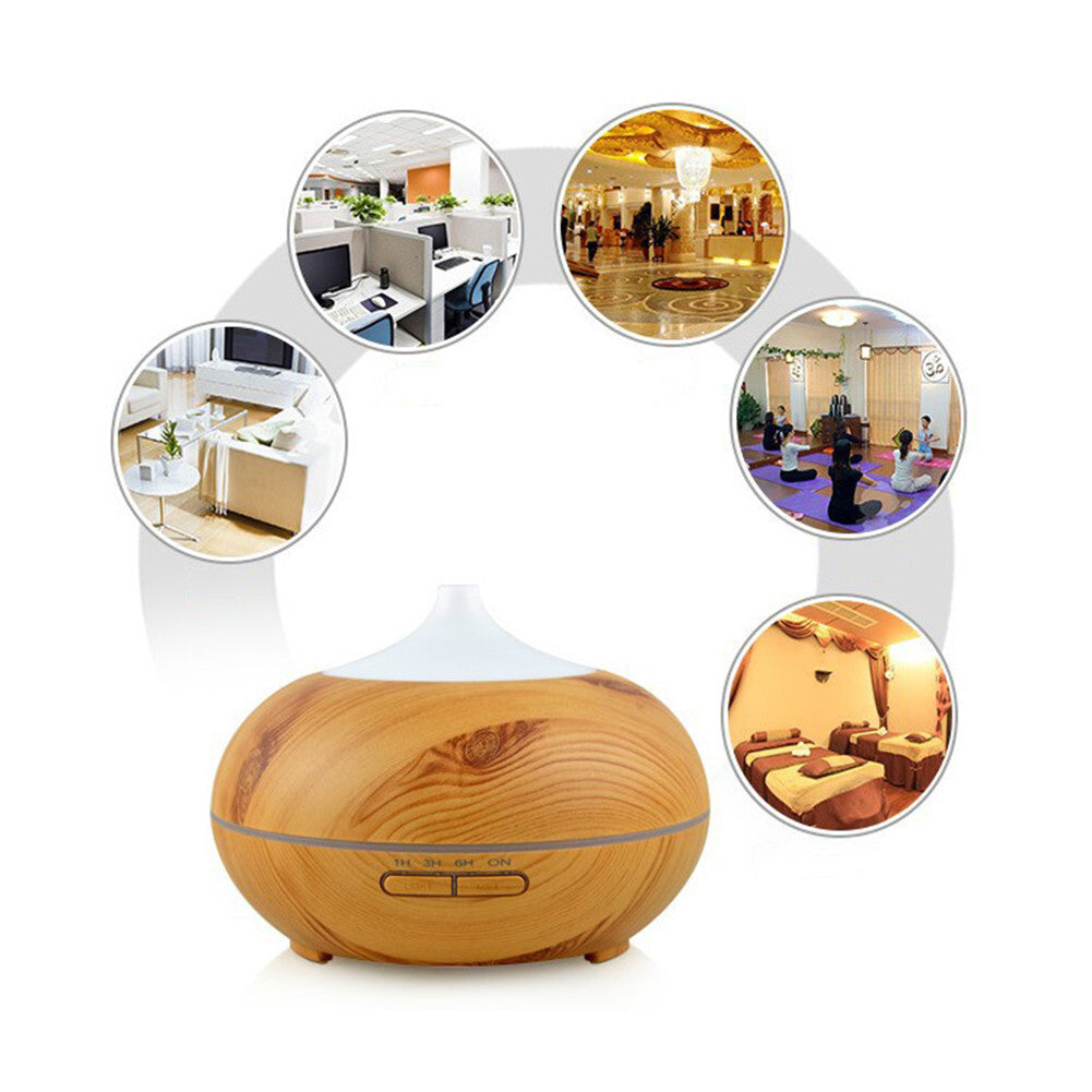 Oil Diffuser 300ML Light Wood Grain Air humidifier UK P...