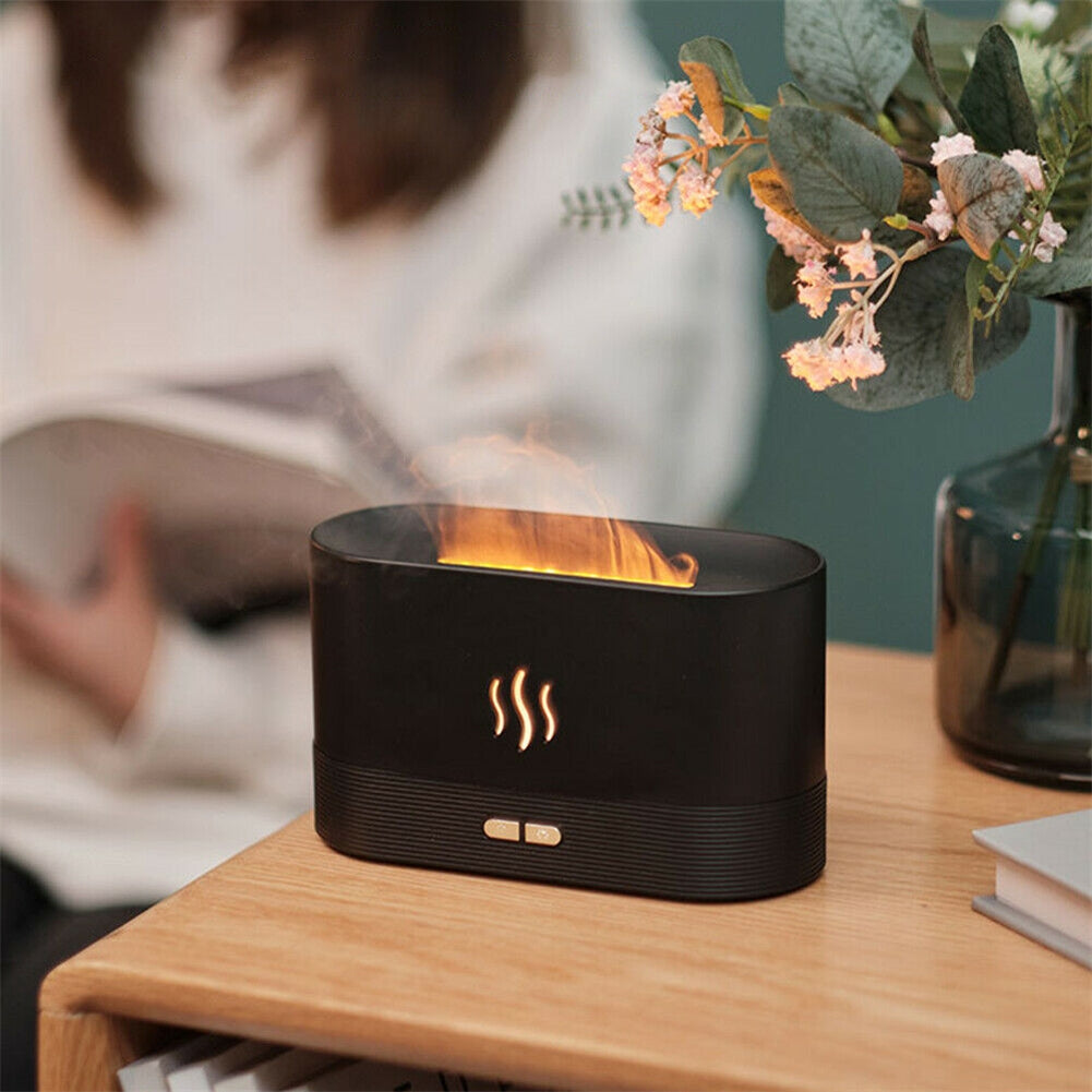 Oil Diffuser Usb Flame Night Light Air Humidifier Aroma...