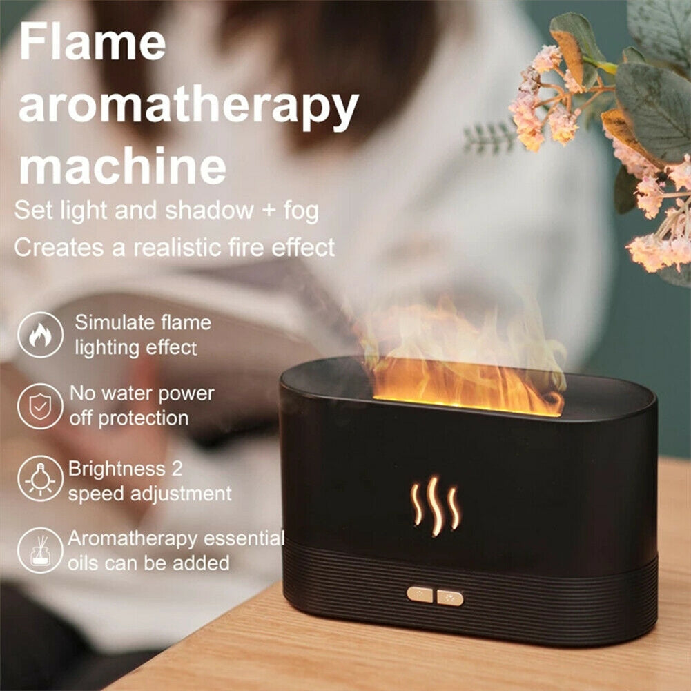 Oil Diffuser Usb Flame Night Light Air Humidifier Aroma...