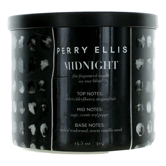 Perry Ellis Soy Wax Blend 14.5 Oz 3 Wick Candle Midnight