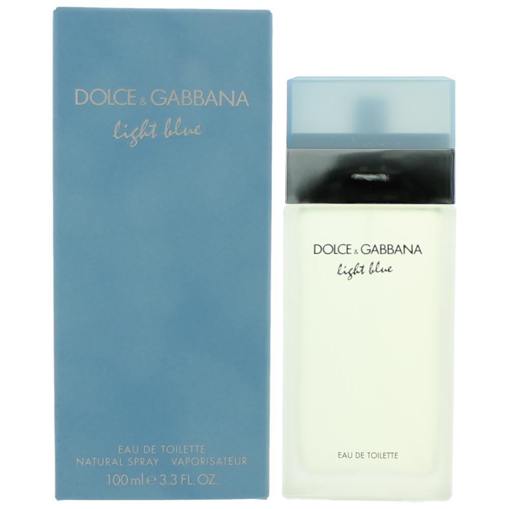 Light Blue Dolce And Gabbana Eau De Toilette Spray For Women 3.3 Oz