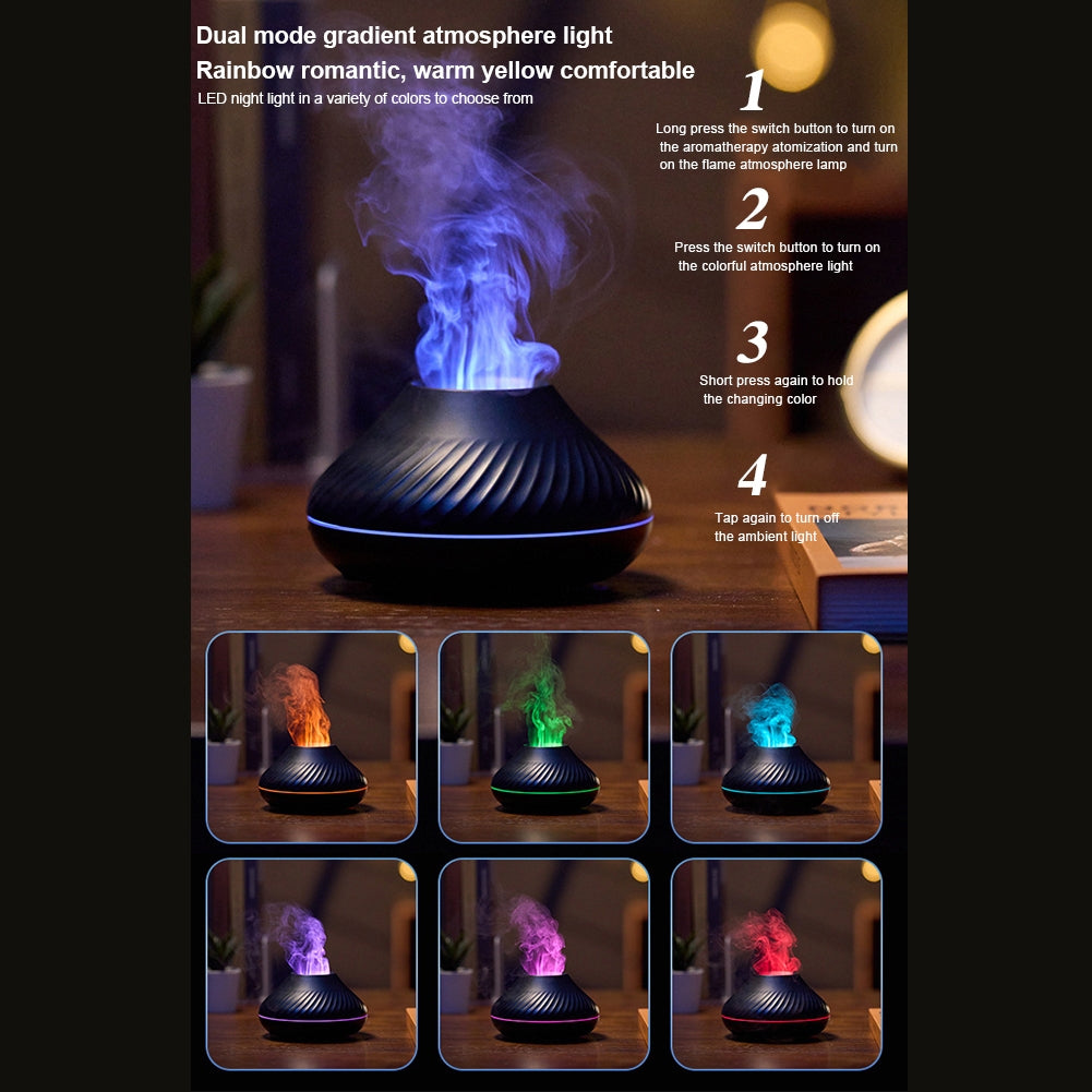 Oil Diffuser Aroma Fire Flame Diffuser Flame Humidifier...