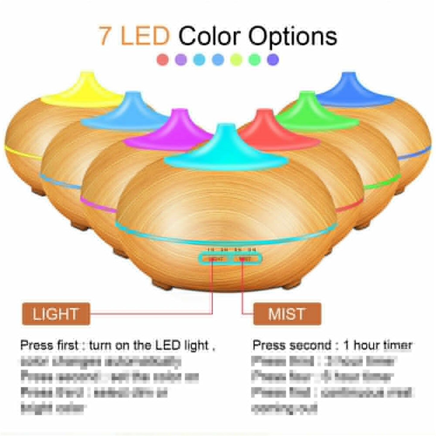 Oil Diffuser 3-in-1 550ml Ultrasonic Led Essential Oil ...