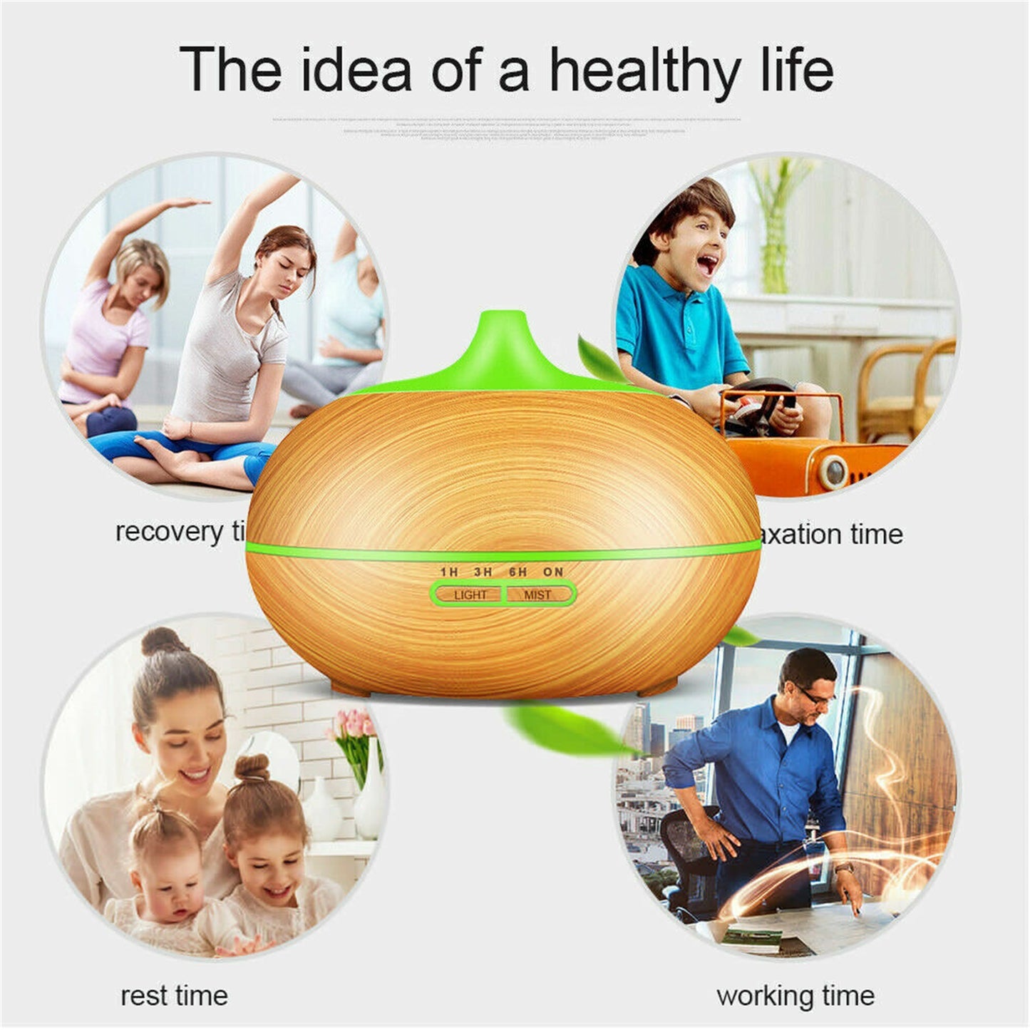 Oil Diffuser 3-in-1 550ml Ultrasonic Led Essential Oil ...