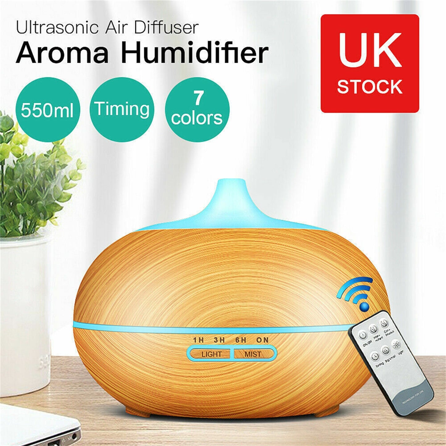 Oil Diffuser 3-in-1 550ml Ultrasonic Led Essential Oil ...
